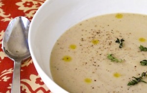 Roasted Cauliflower and Parmesan Soup