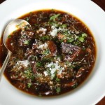 Chef Alex Yoder's Mushroom Soup with Farro and Grana Padano
