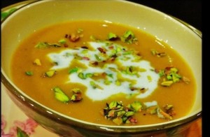 Red Lentil Soup with Japanese Yam and Carrots