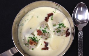 Chef Eric Brennan’s Parsnip Vichyssoise with Poached Cotuit Oysters