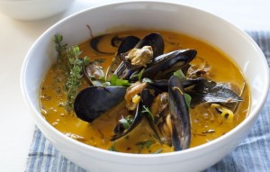 Chef Fabio Viviani’s Mussel Soup with Leeks and Saffron